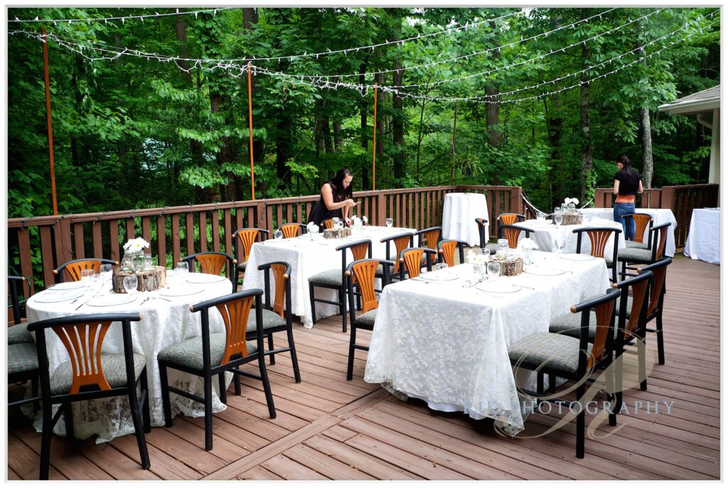 Your guests will be able to enjoy a deck right outside the Garden Reception Room. 