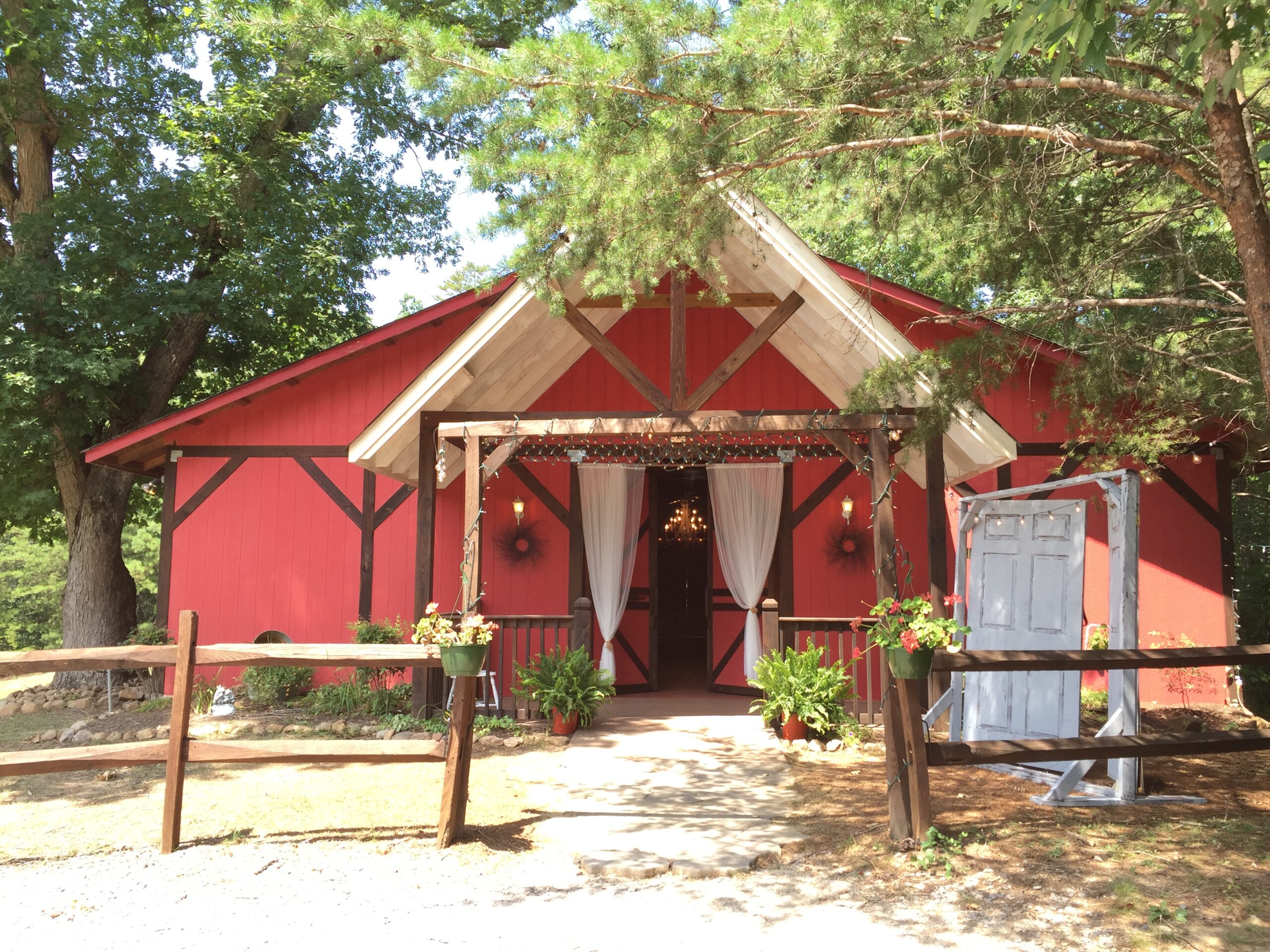 The Barn brings the outside and inside together for a beautiful rustic venue. 