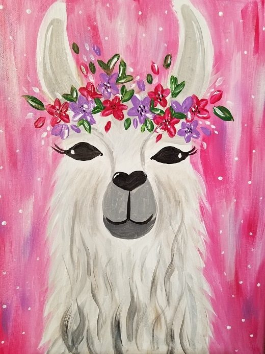 Kids Llama Painting Class at the Rock N Rooster – Pigeon Forge Chamber ...