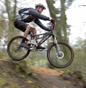 Hiking etiquette- Mountain-bike-jump