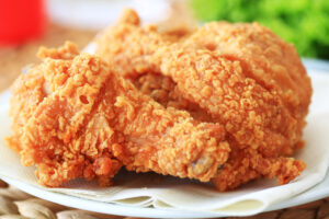 Plate of fried chicken